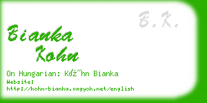 bianka kohn business card